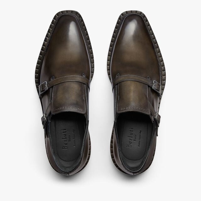 Demesure Neo Parade Venezia Calf Leather Double Monk, SELVA OSCURA, hi-res 3