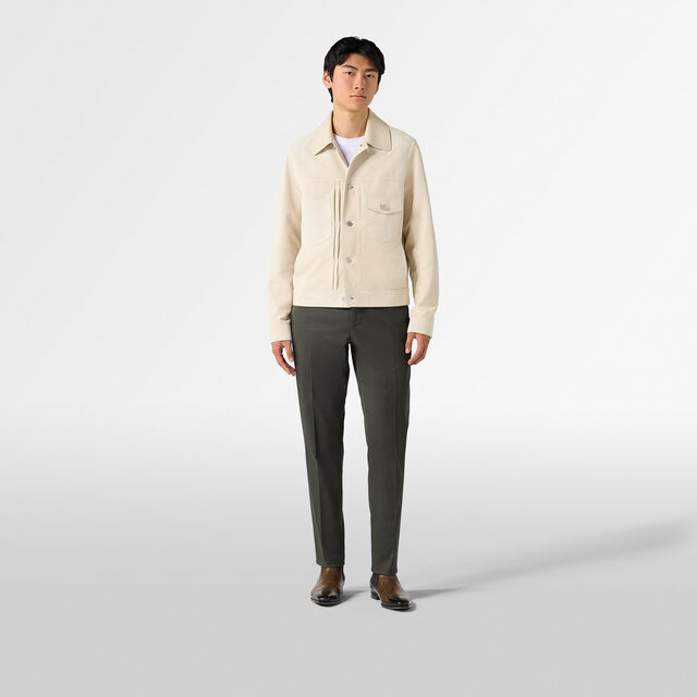 Suede Denim Jacket, FAWN BEIGE, hi-res 4