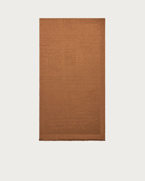 スクリットパターン スカーフ, Brick Brown, hi-res