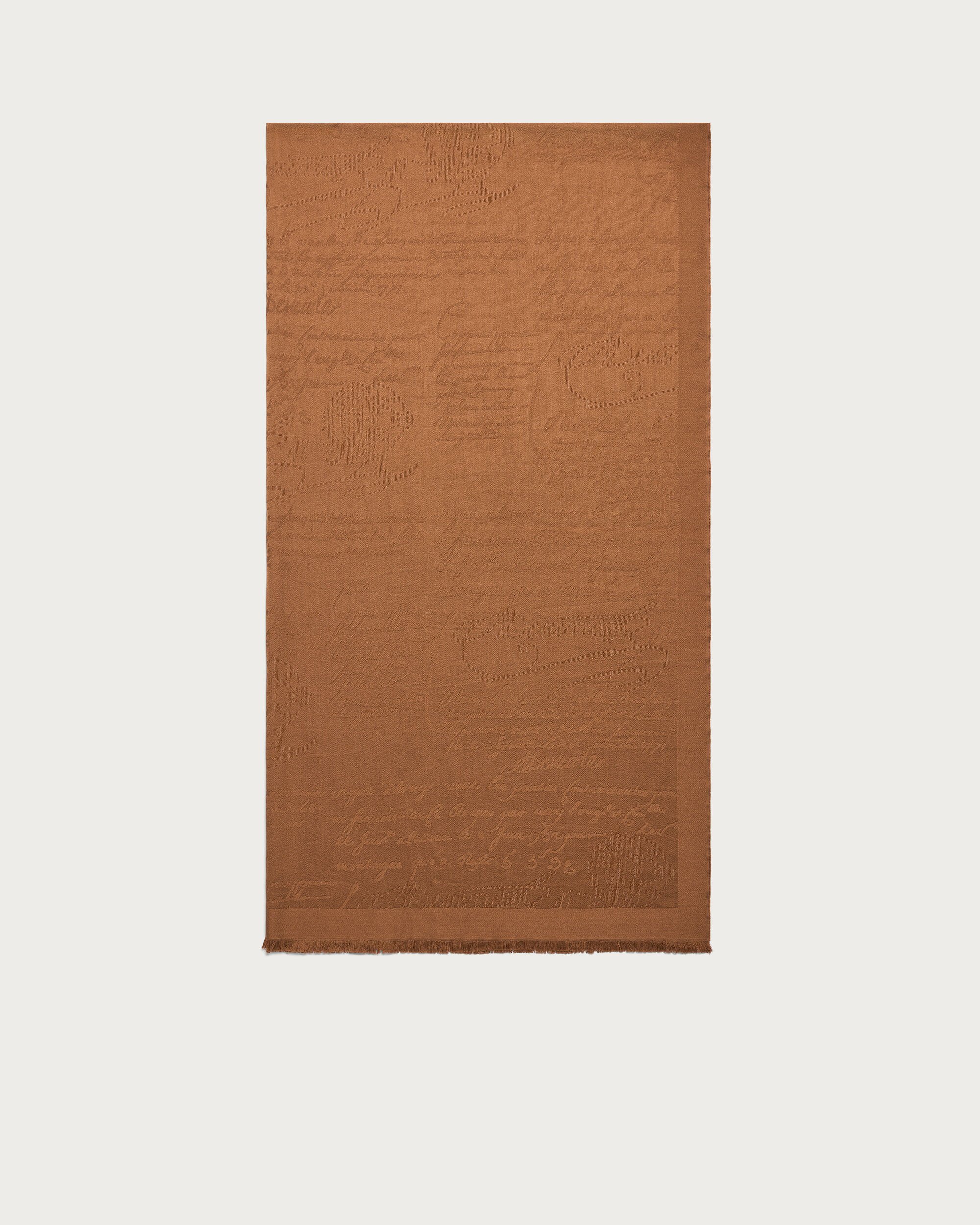 Scritto Pattern Scarf, Brick Brown, hi-res