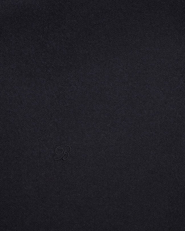 Military Shirt with Leather Detail, Midnight Blue, hi-res