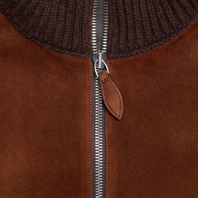 Suede & Cashmere Bodywarmer, CHESTNUT, hi-res 6