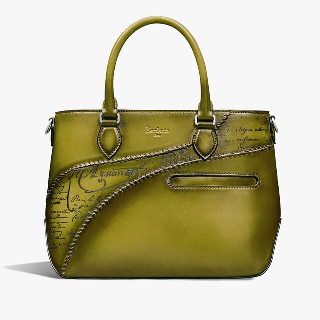 トゥジュール XS スクリットレザー トートバッグ, ACID GREEN, hi-res 1