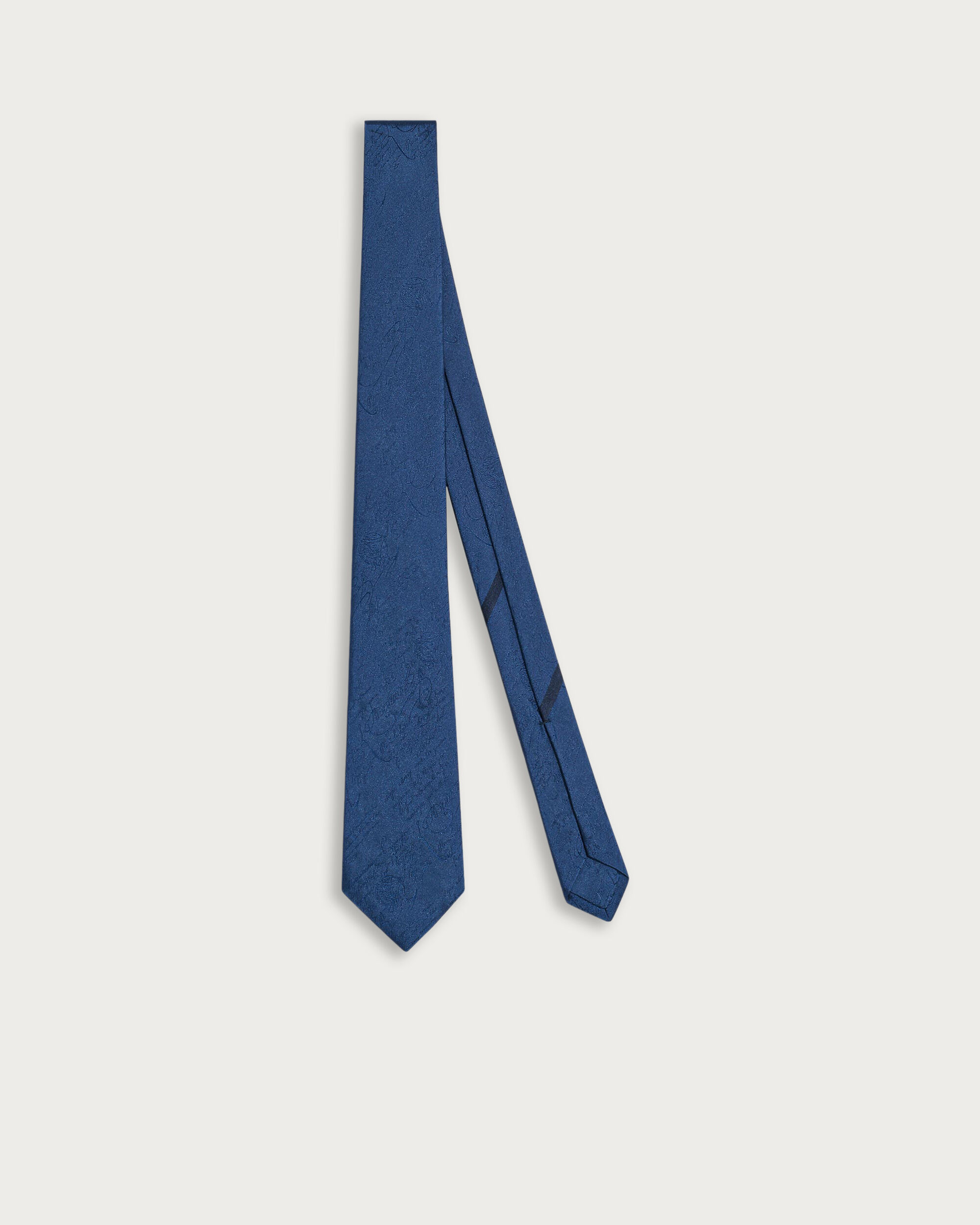Classic Scritto Pattern Tie, Blue Boy, hi-res