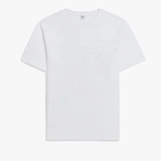 Scritto Embroidery T-shirt, BLANC OPTIQUE, hi-res