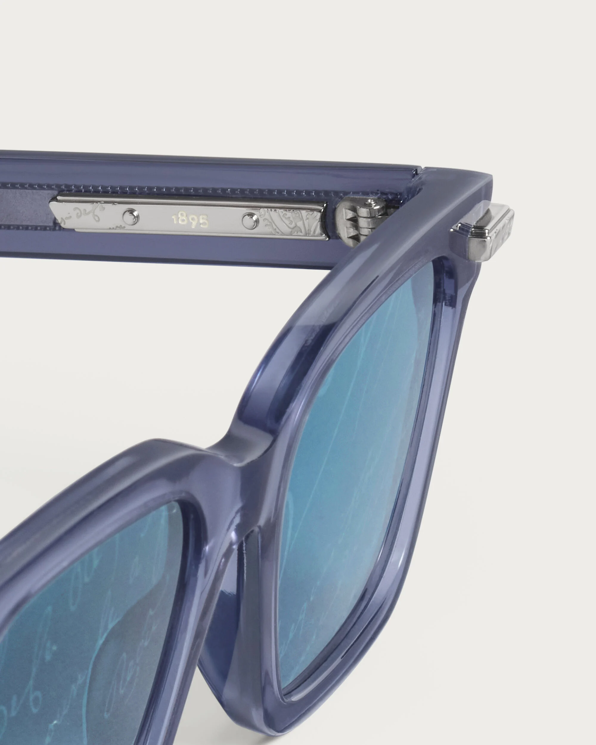 Radiant Sunglasses, Blue & Grey Scritto Silver, Image 2