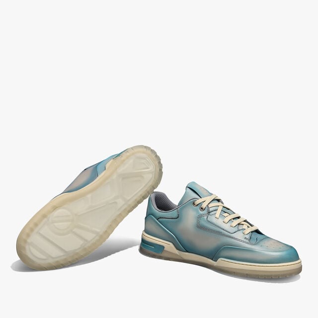 Playoff Scritto Venezia Calf Leather Sneaker, STONE DENIM, hi-res 4