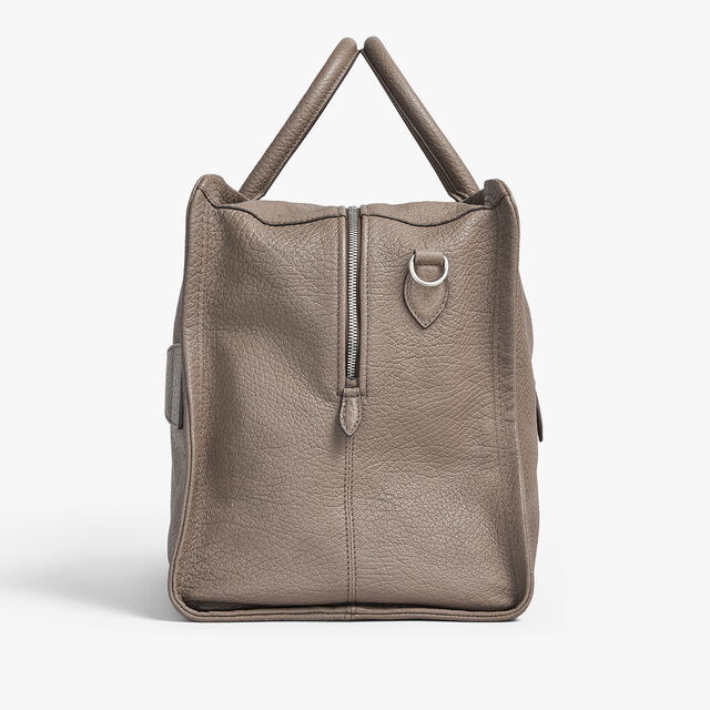 Overnight Leather Travel bag, TAUPE, hi-res 3