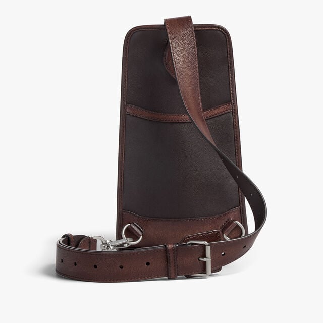 Périple Sling Bag In Scritto Leather, SOFT BROWN, hi-res 3