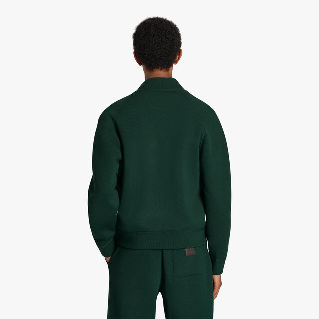 Wool Double Face Scritto Blouson, DEEP GREEN, hi-res 3