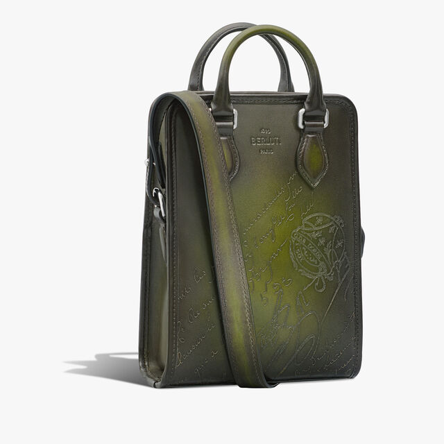 Premier Jour Gulliver Scritto Leather Messenger, NERO CAVIAR, hi-res 2