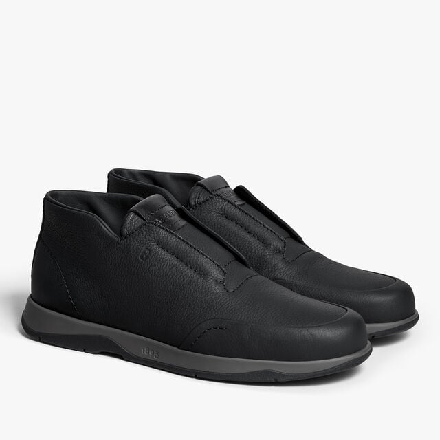 Echappee Soft Grained Calf Leather Slip-On, BLACK, hi-res 4