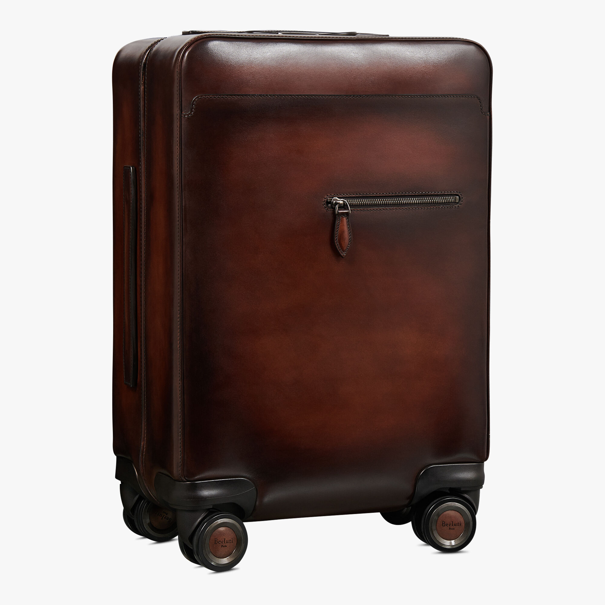 Leather rolling suitcase clearance
