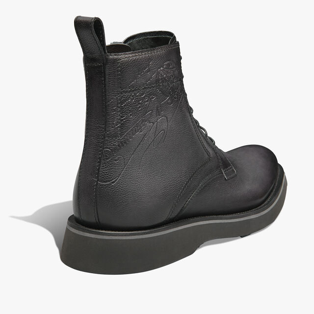 Alessio Scritto Leather Boot, NERO GRIGIO, hi-res 5