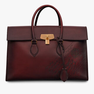 E'Mio Scritto Leather Briefcase, SAINT EMILION TRI, hi-res