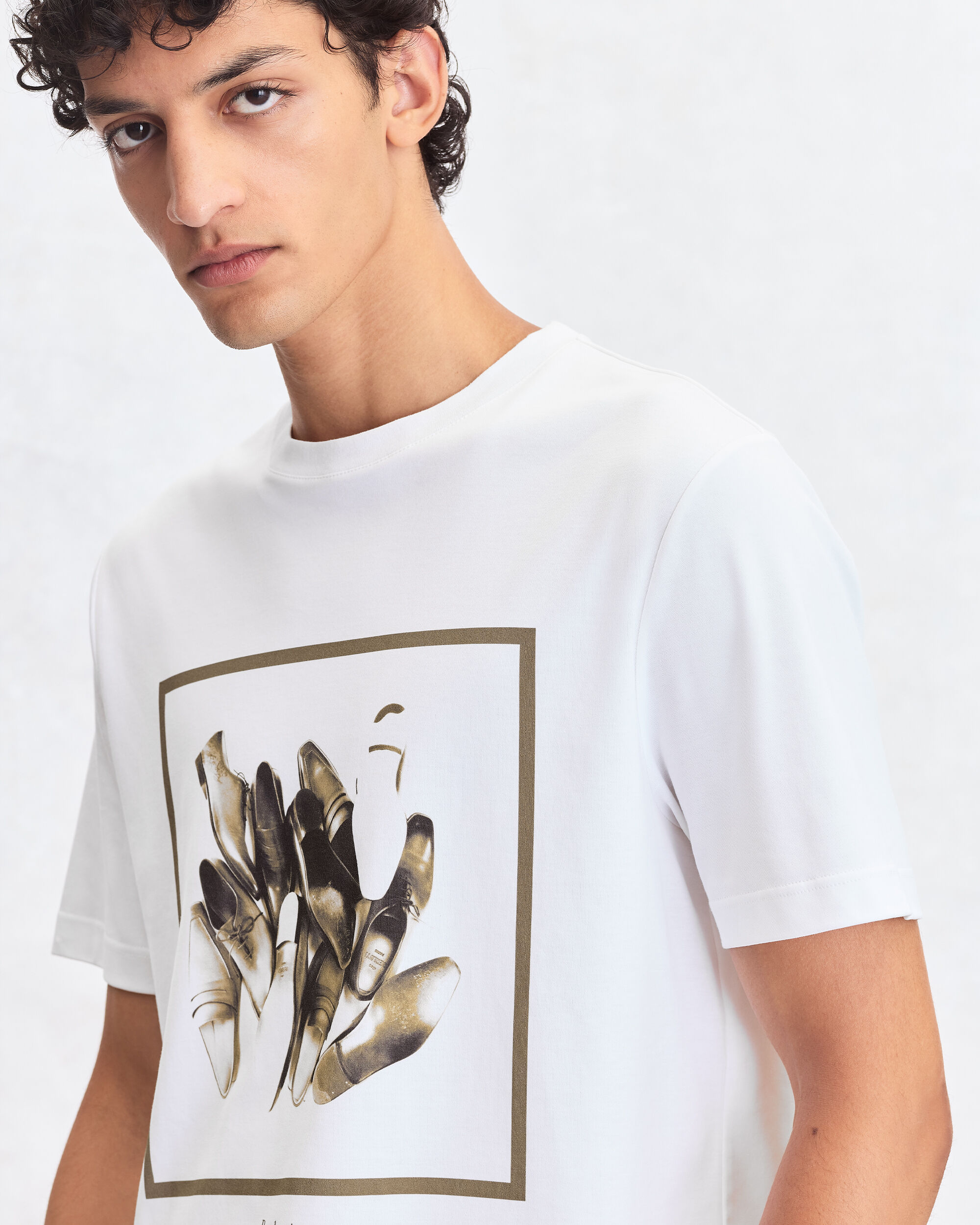 Shoes Polaroid Print T-Shirt, Blanc Optique, hi-res
