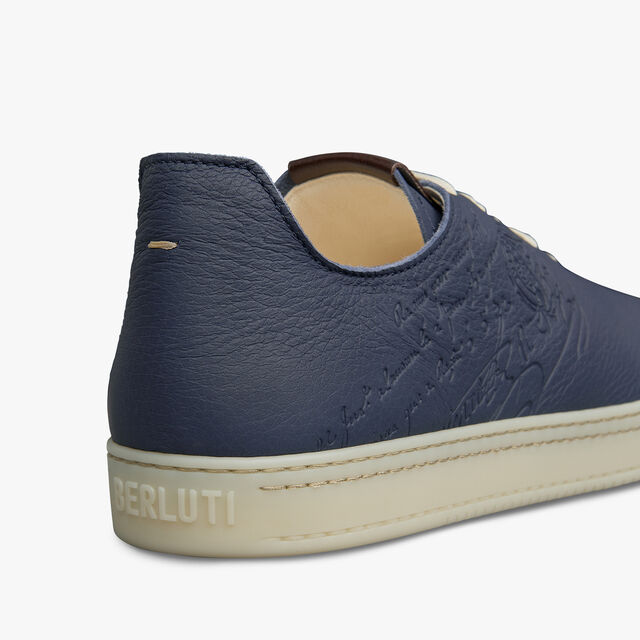 Eden Scritto Leather Sneaker, NAVY, hi-res 5