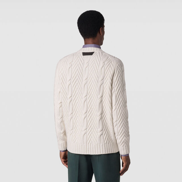 Winter Cable Knit Crewneck, SHELL, hi-res 4