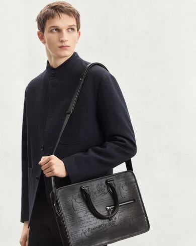 Un Jour Mini Briefcase, Nero Grigio, hi-res