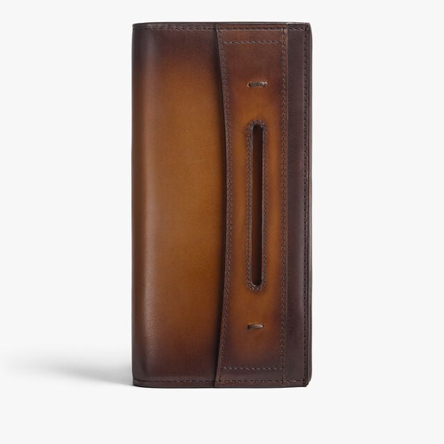 Espace Andy Long Wallet In Leather, CACAO INTENSO, hi-res 1