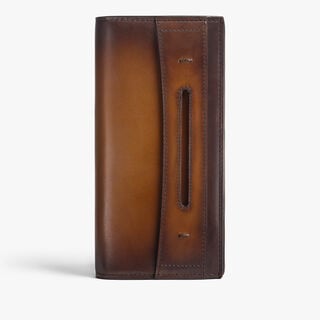 Espace Andy Long Wallet In Leather, CACAO INTENSO, hi-res