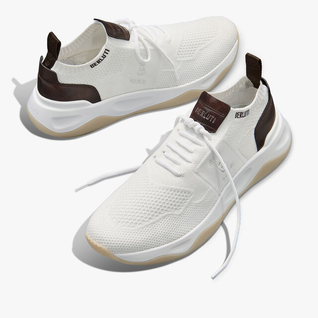 Shadow Knit And Lagoon Calf Sneaker, WHITE, hi-res 6