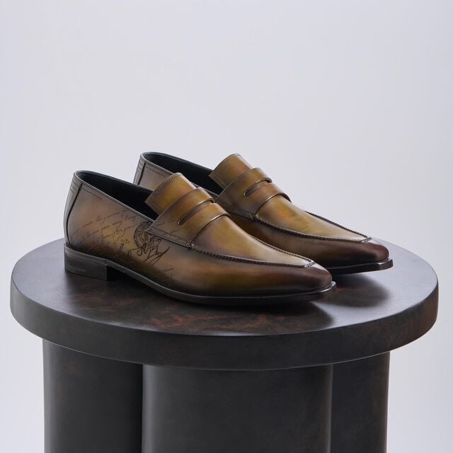 Andy Démesure Scritto Leather Loafer, ALEZAN, hi-res 8