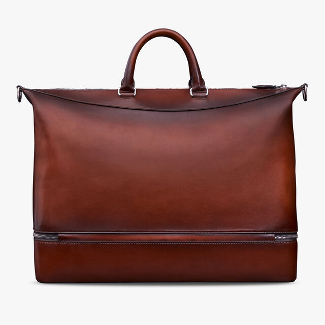 Viaggio Leather Travel Bag, CACAO INTENSO, hi-res 3