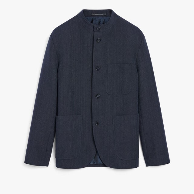 Wool Gabardine Forestière, BLUE INDIGO, hi-res 1
