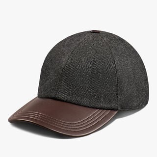 Herringbone Baseball Cap, MIDNIGHT GREY, hi-res