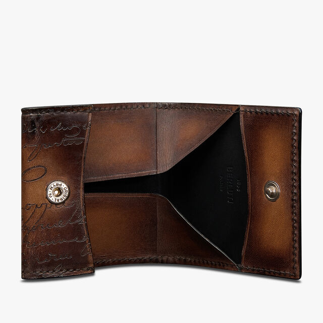 Origine Scritto Leather Coin Purse, CACAO INTENSO, hi-res 3