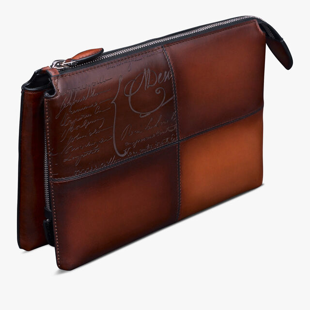 Tersio Scritto Leather Pouch, CACAO INTENSO, hi-res 6