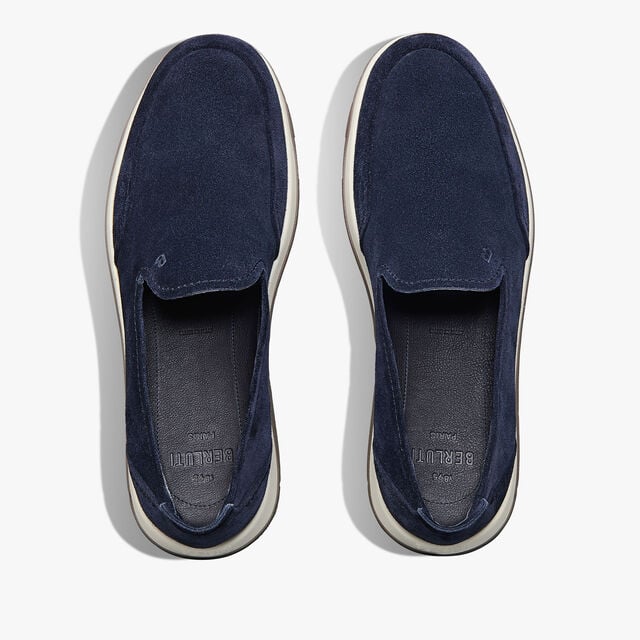 Echappée Suede Calf Loafer, BLU, hi-res 4