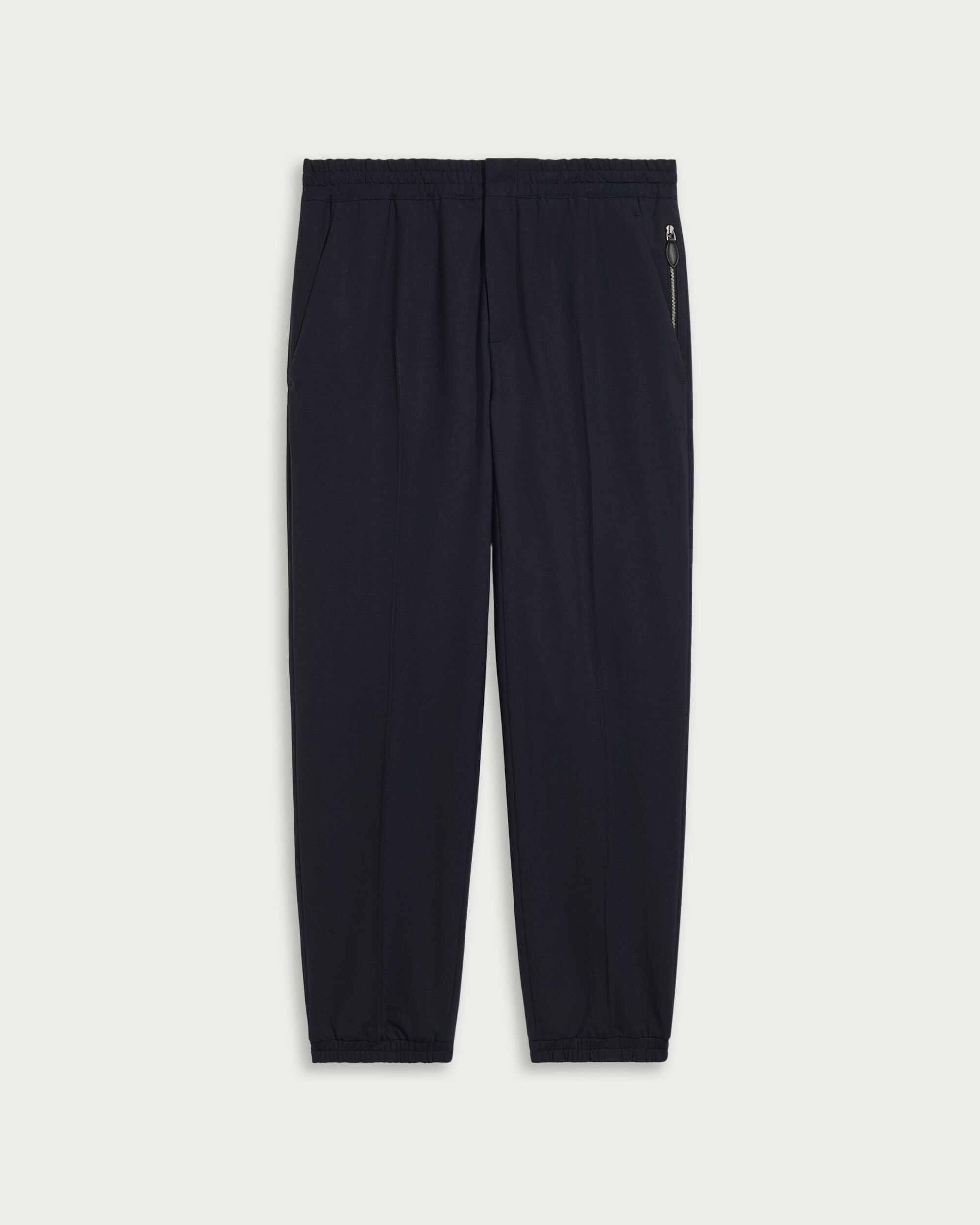 Fast Track Jogpants with Leather Zip-puller, Marine, hi-res