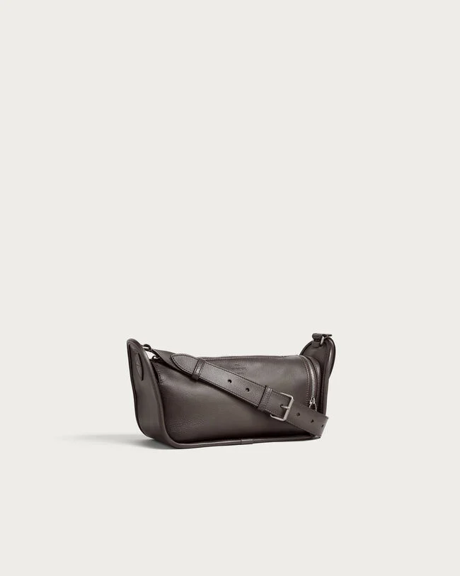 P&eacute;riple Side Zip Messenger, Grey, hi-res