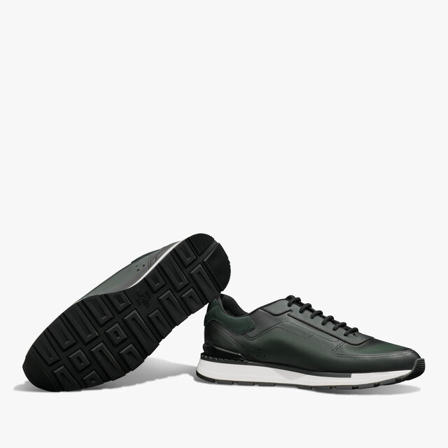 Fast Track Venezia Calf Leather Sneaker, NERO VERDE, hi-res 4