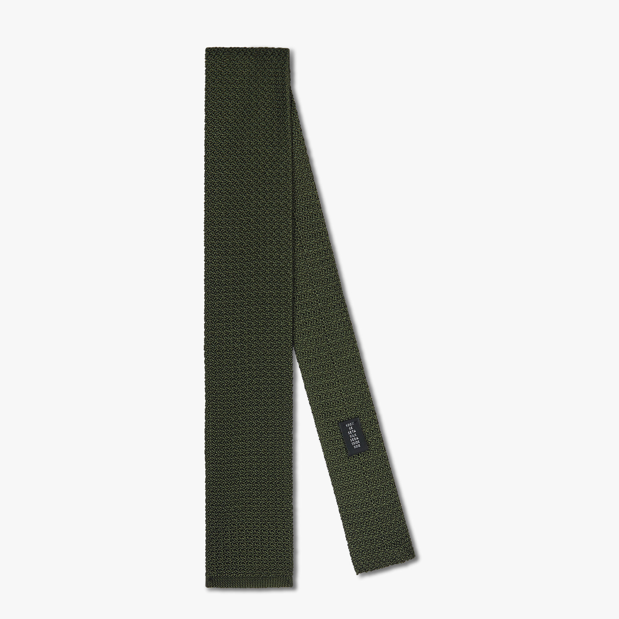Silk Knitted Tie, IVY, hi-res