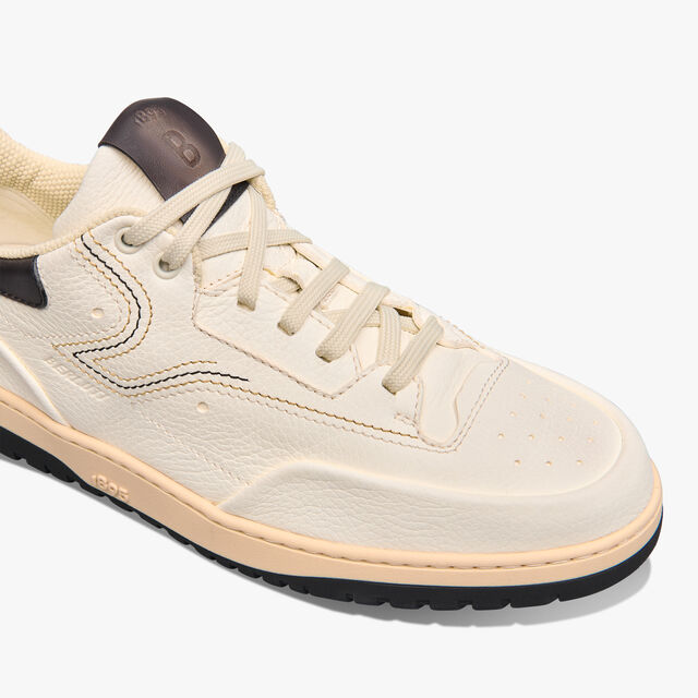 Playoff Deer Leather Sneaker, WHITE, hi-res 6