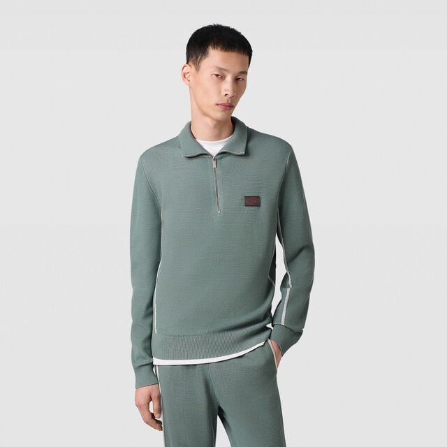 Shadow Half-Zip, PRASIN GREEN, hi-res 2