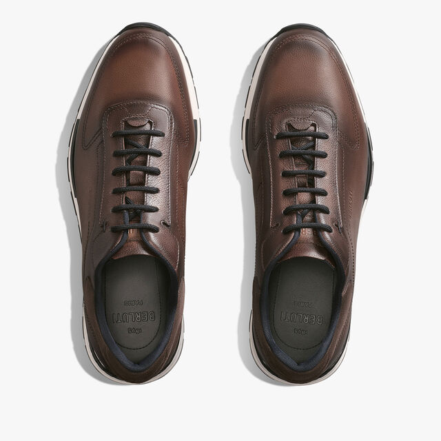 Fast Track Venezia Calf Leather Sneaker, SOFT BROWN, hi-res 3