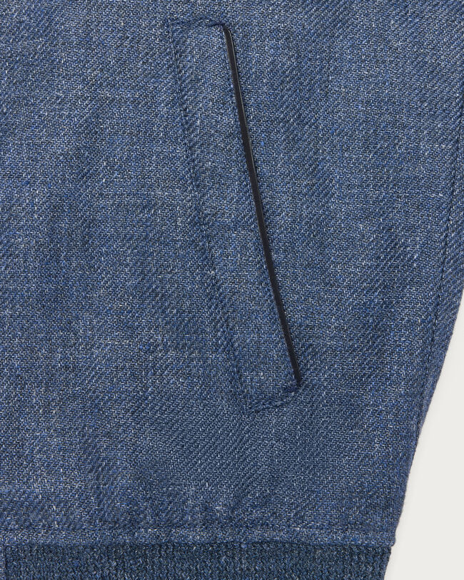 Light Bomber with Leather Details, Soladite Blue, hi-res