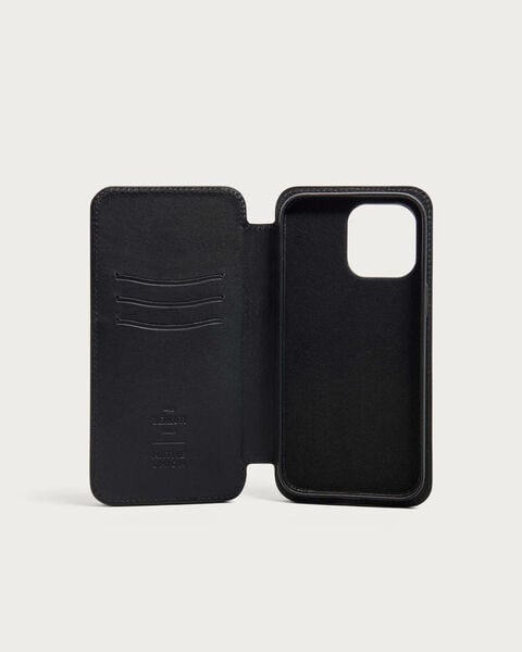 スクリットレザー iPhone 15 Proフォリオ, Stone Denim, hi-res