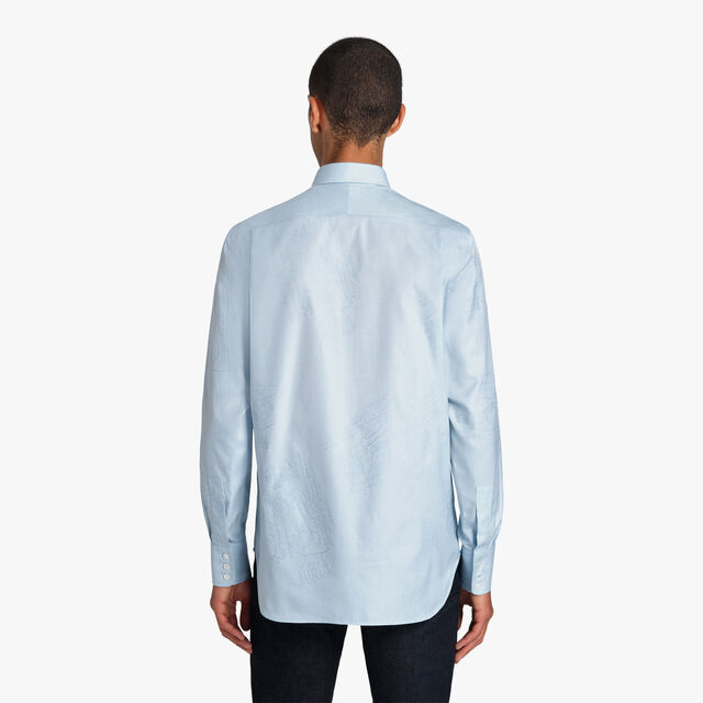 Chemise Alessandro À Col Boutonné En Coton Scritto, SKY BLUE, hi-res 4