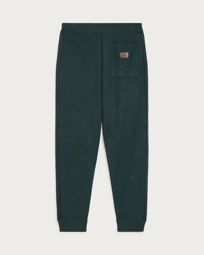 Shadow Jogpants with Leather Detail, Fir Green, hi-res