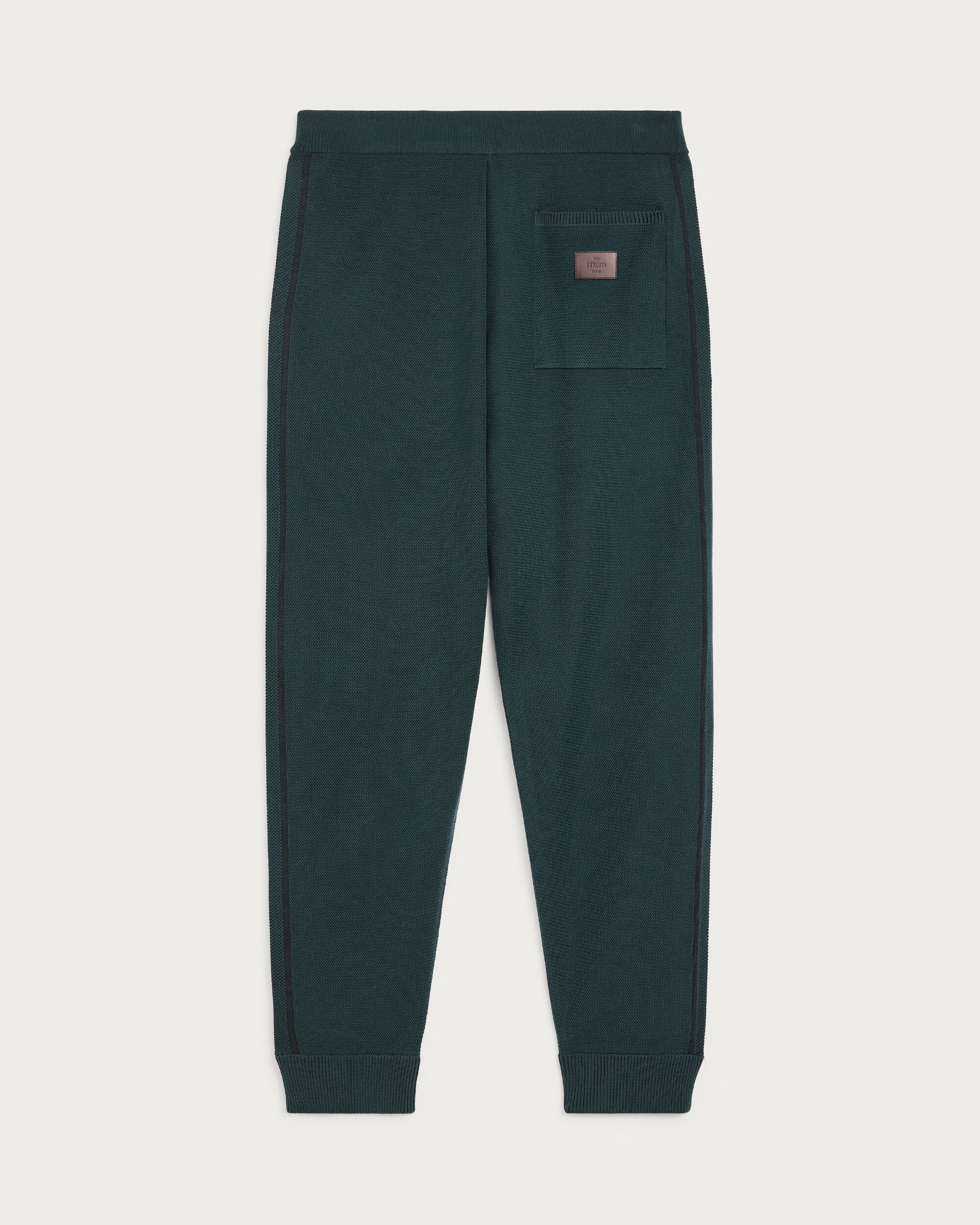 Shadow Jogpants with Leather Detail, Fir Green, hi-res