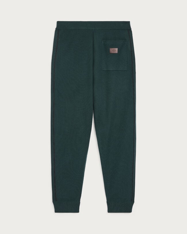 Shadow Jogpants with Leather Detail, Fir Green, hi-res