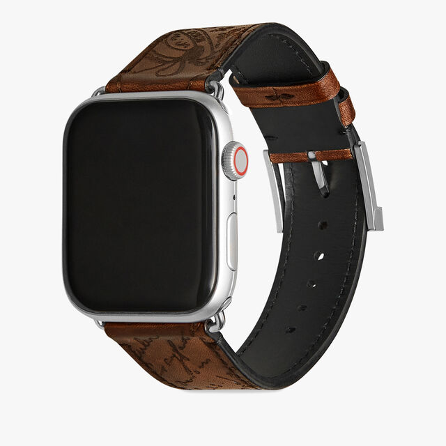 Scritto Leather Apple Watch Bracelet, CACAO INTENSO, hi-res 2