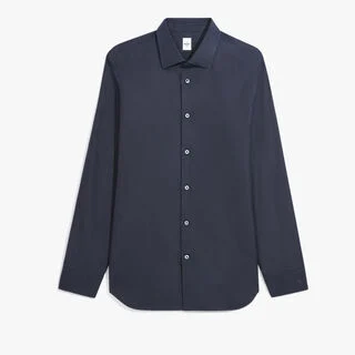 Alessandro Oxford Scritto Shirt, COLD NIGHT BLUE, hi-res