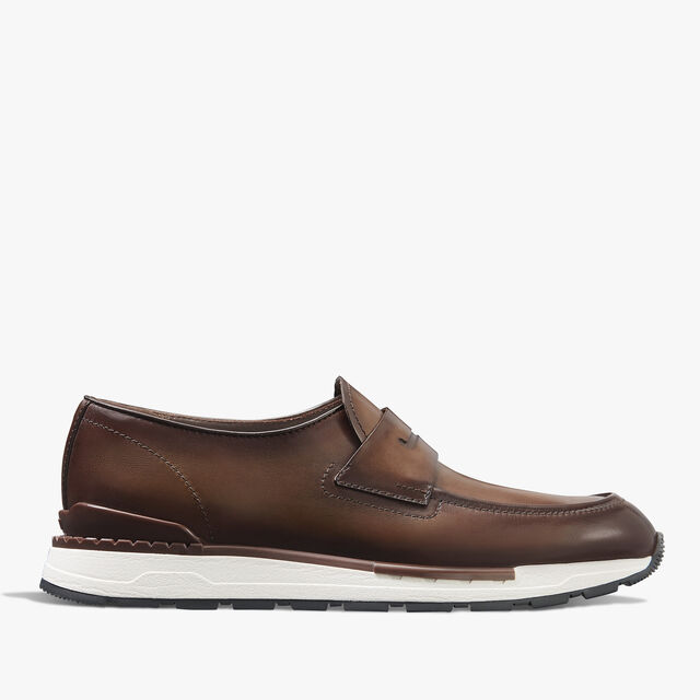 Fast Track Venezia Calf Leather Sneaker, MARRONE INTENSO, hi-res 1