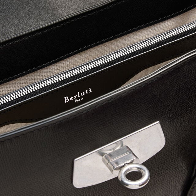 E'Mio Briefcase In Leather, GREY FLANEL, hi-res 10
